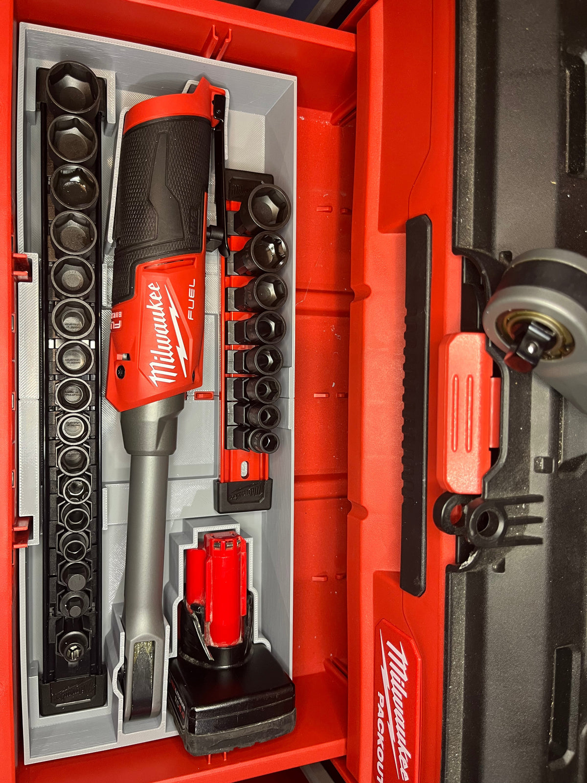 M12 Insider Box Ratchet Insert for Milwaukee PACKOUT Standard and Deep Drawers