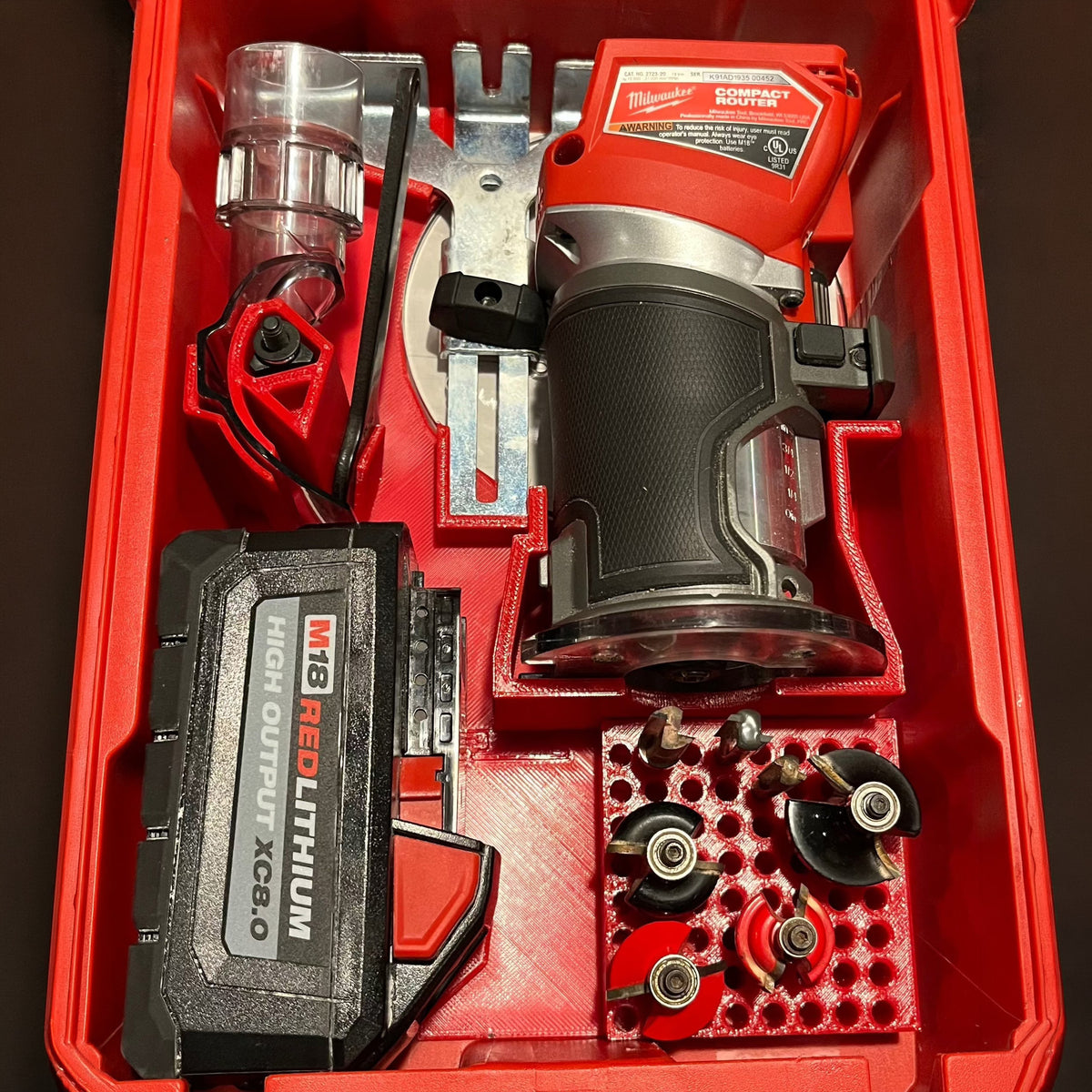 M18 Compact Router Insert for Milwaukee PACKOUT Organizer