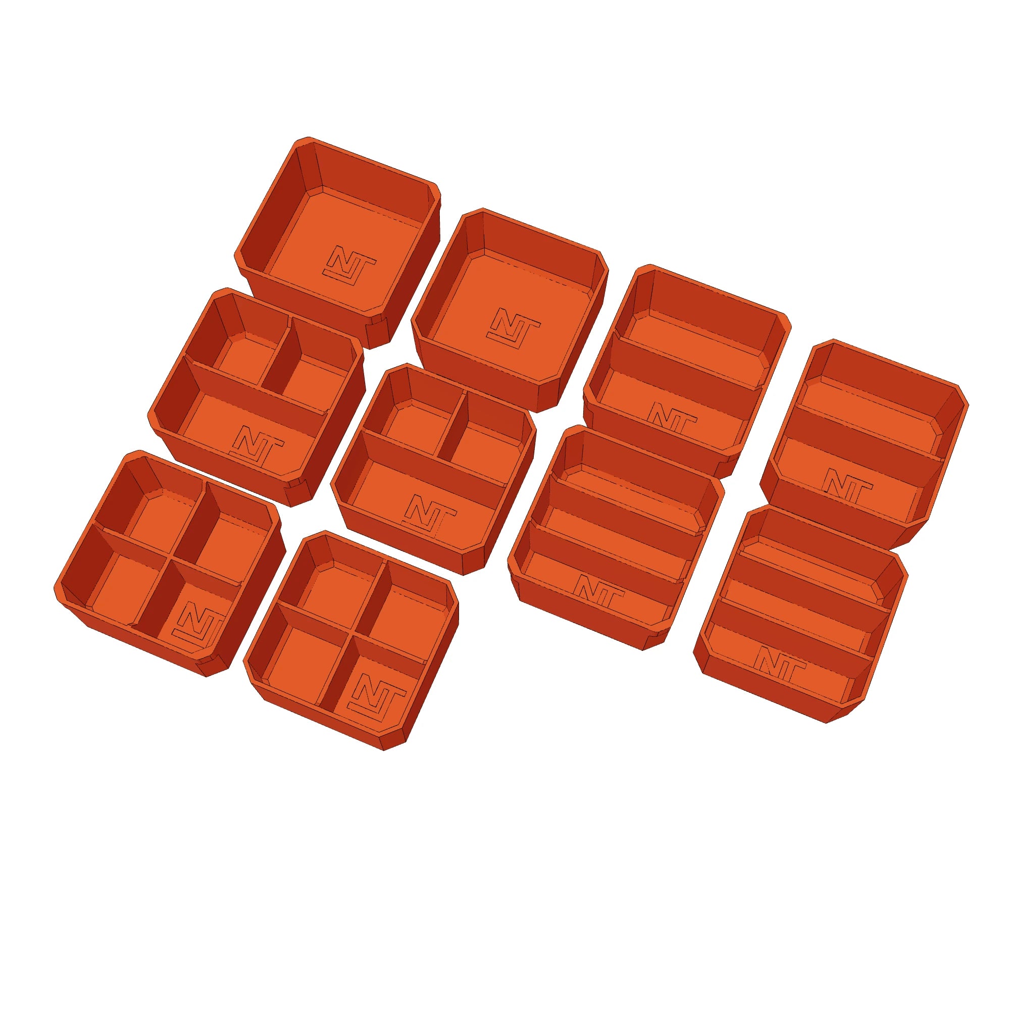 3D print preview Stacking Divider Bins Small for PACKOUT Organizer