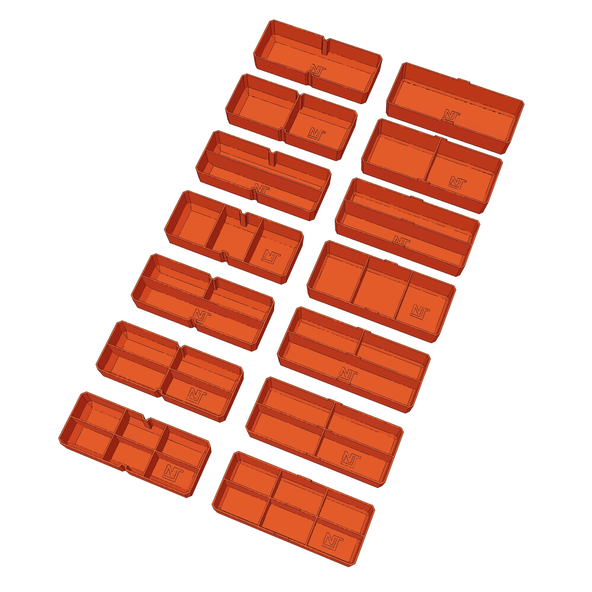 3D print preview Stacking Divider Bins Large for TOUGHSYSTEM 2.0
