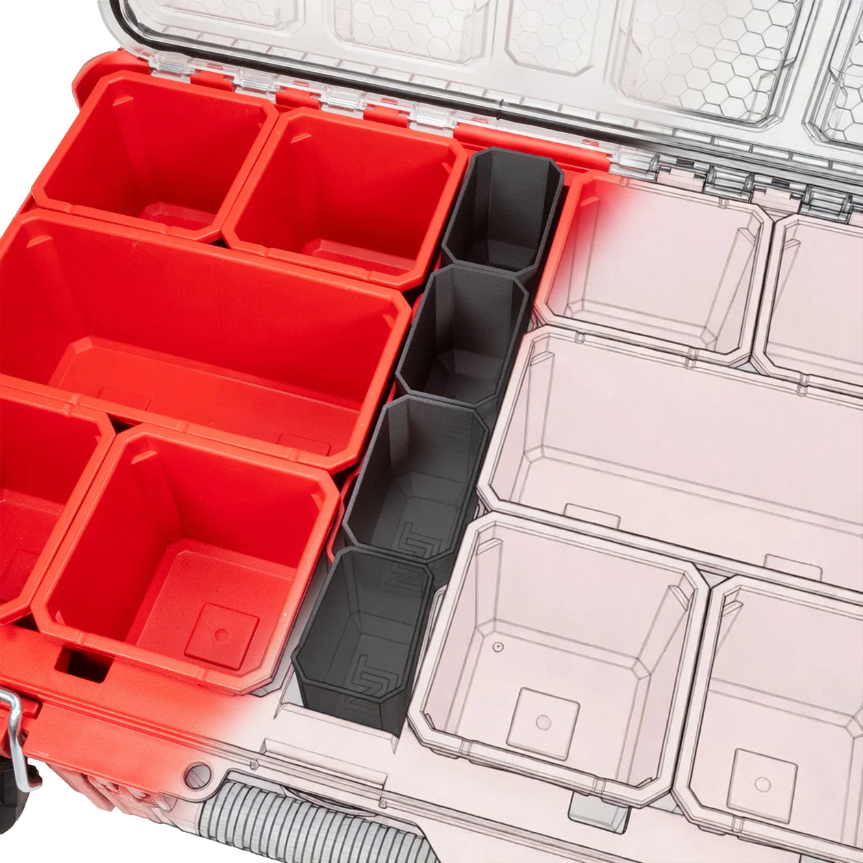 Digital file STL for Center Bins Milwaukee PACKOUT Organizer