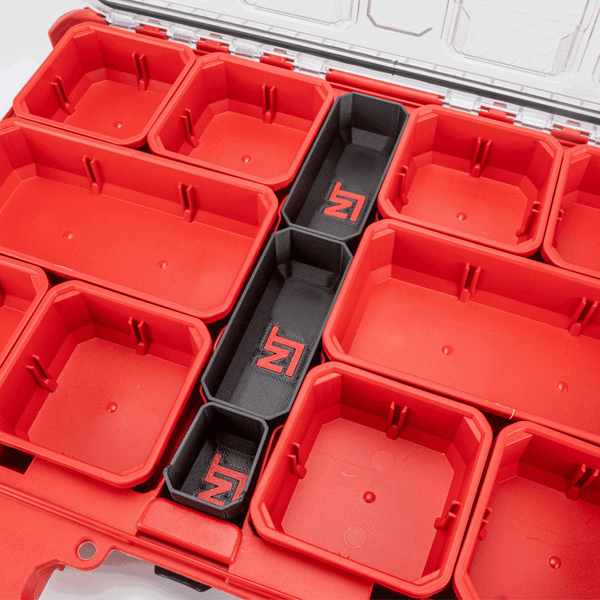 Center Bins Set for Milwaukee Low-Profile PACKOUT Organizer