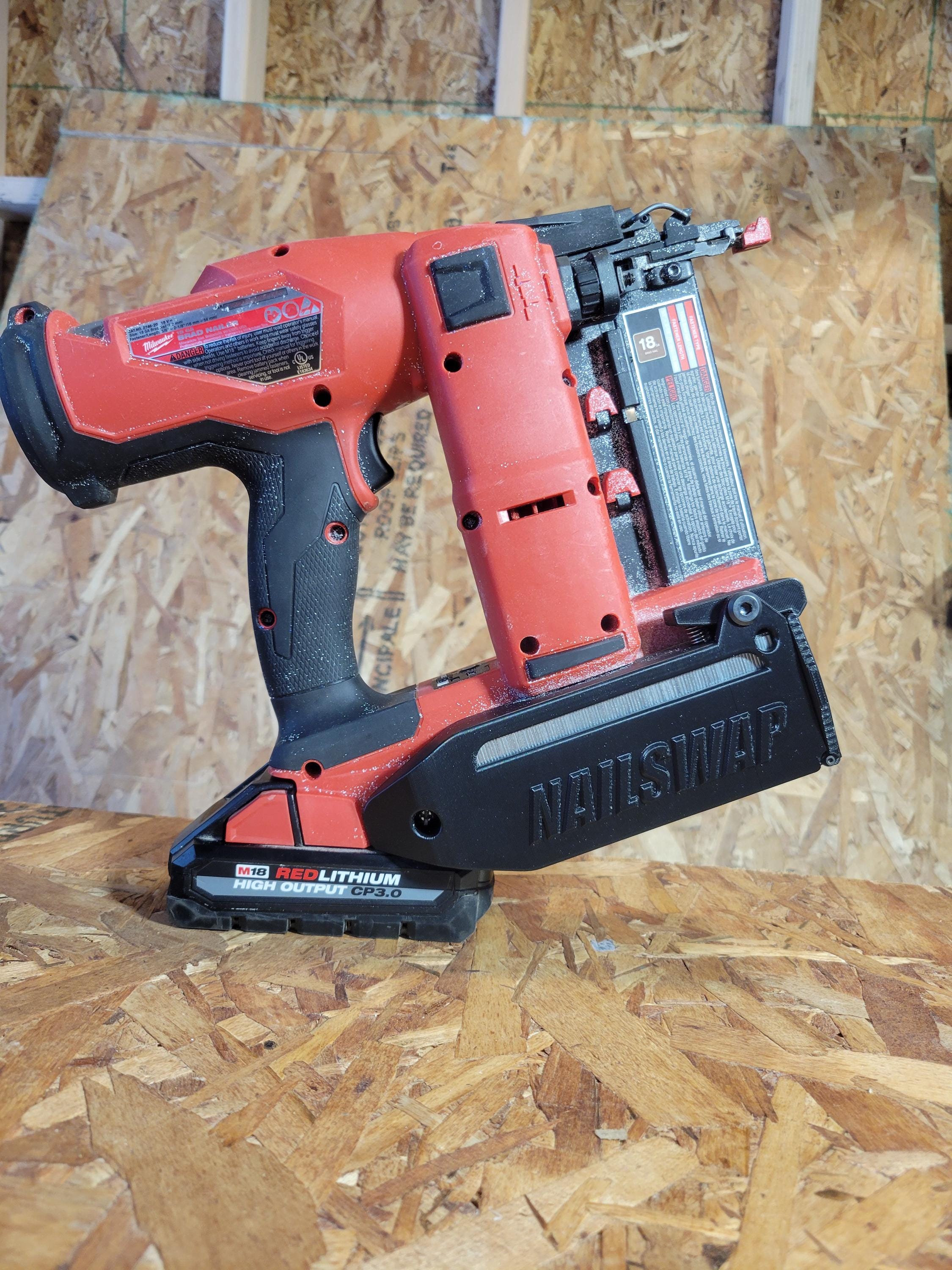 NAILSWAP M18 brad nailer compartment dimensions