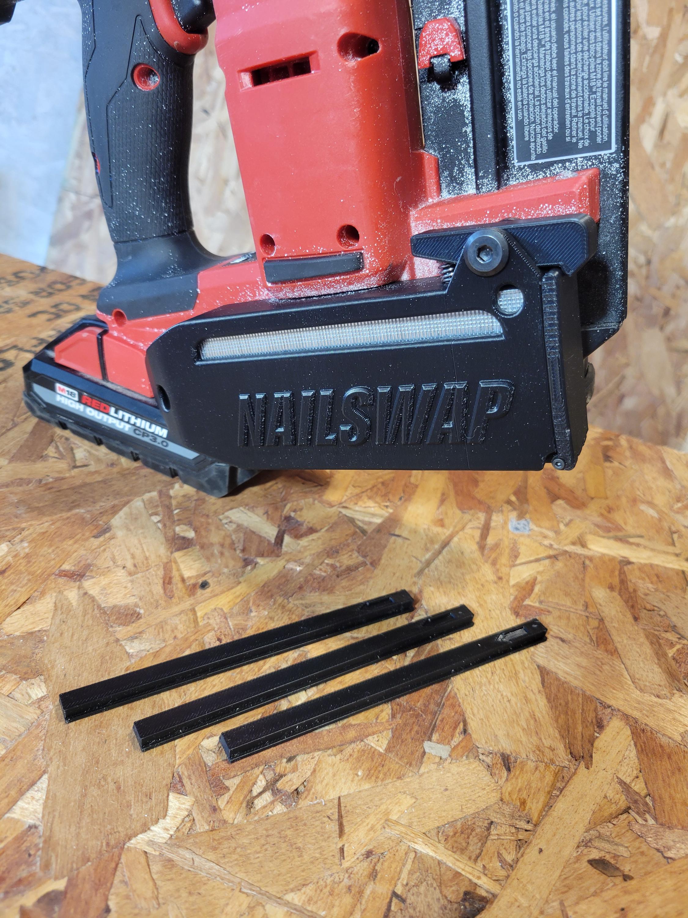 NAILSWAP M18 brad nailer spare compartment detail