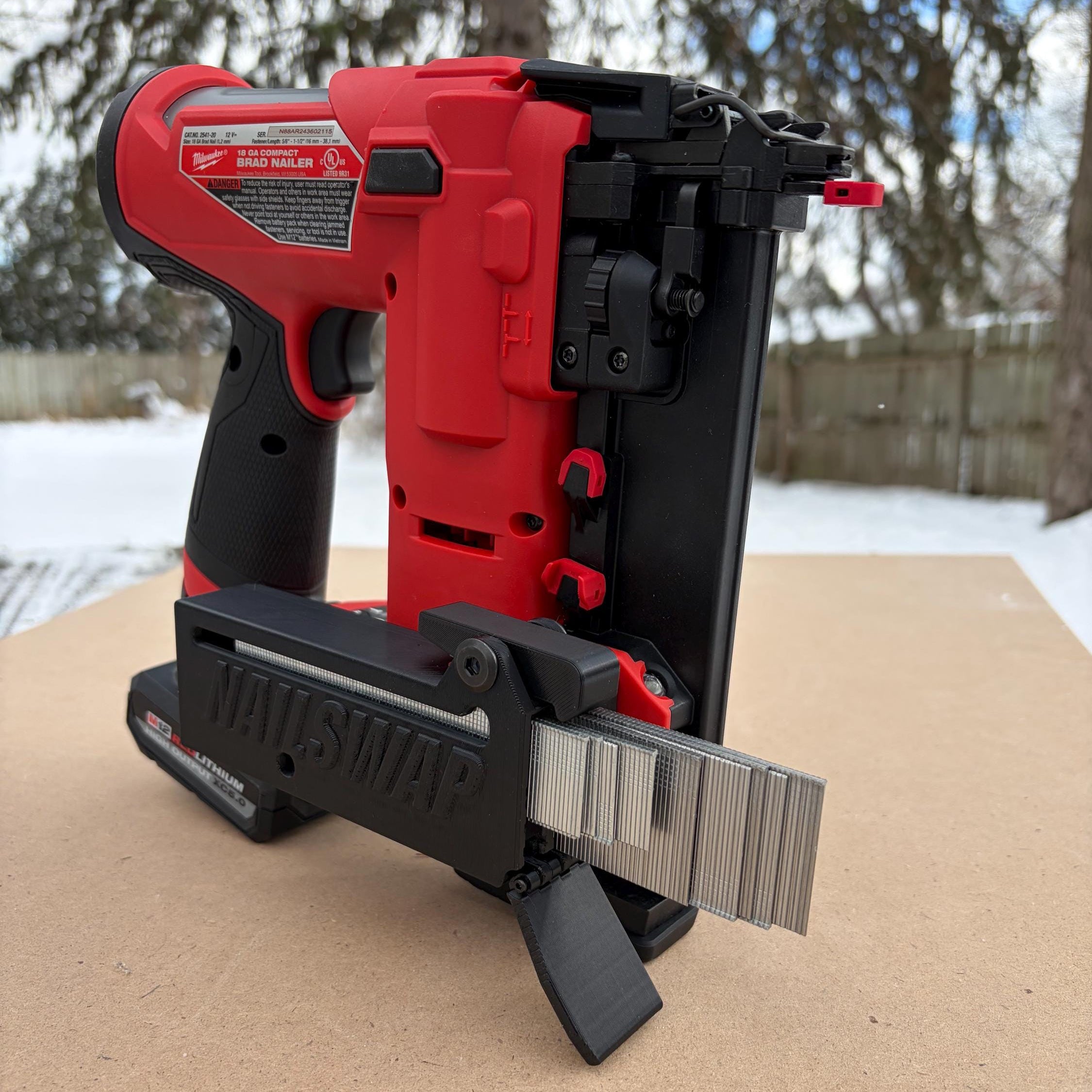 NAILSWAP Spare Nail Compartment for Milwaukee M12 18 Ga. Brad Nailer