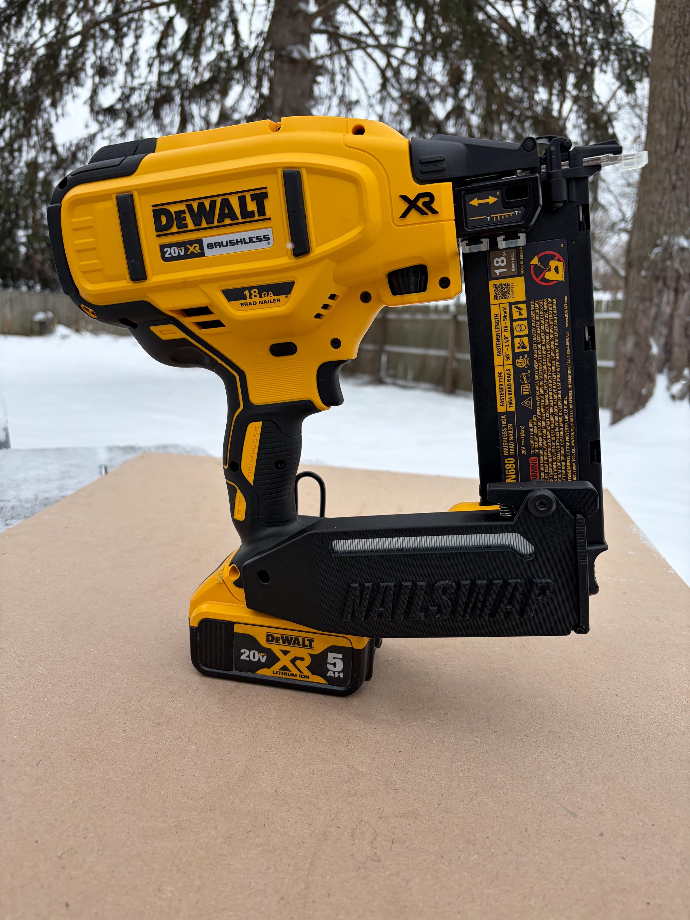 NAILSWAP Spare Nail Compartment for DeWalt 20V 18 Ga. Brad Nailer