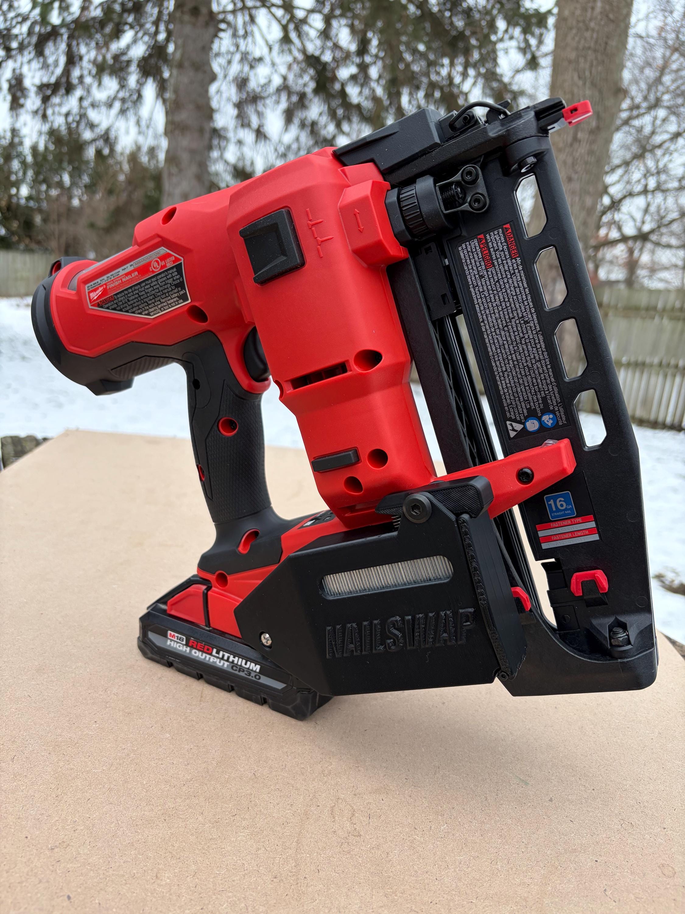 NAILSWAP Spare Nail Compartment for Milwaukee M18 16 Ga. Straight Finish Nailer