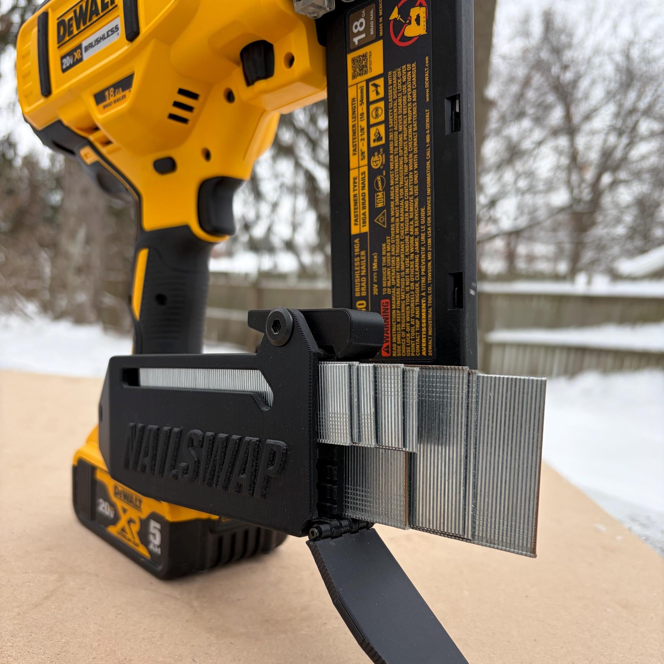 NAILSWAP Spare Nail Compartment for DeWalt 20V 18 Ga. Brad Nailer