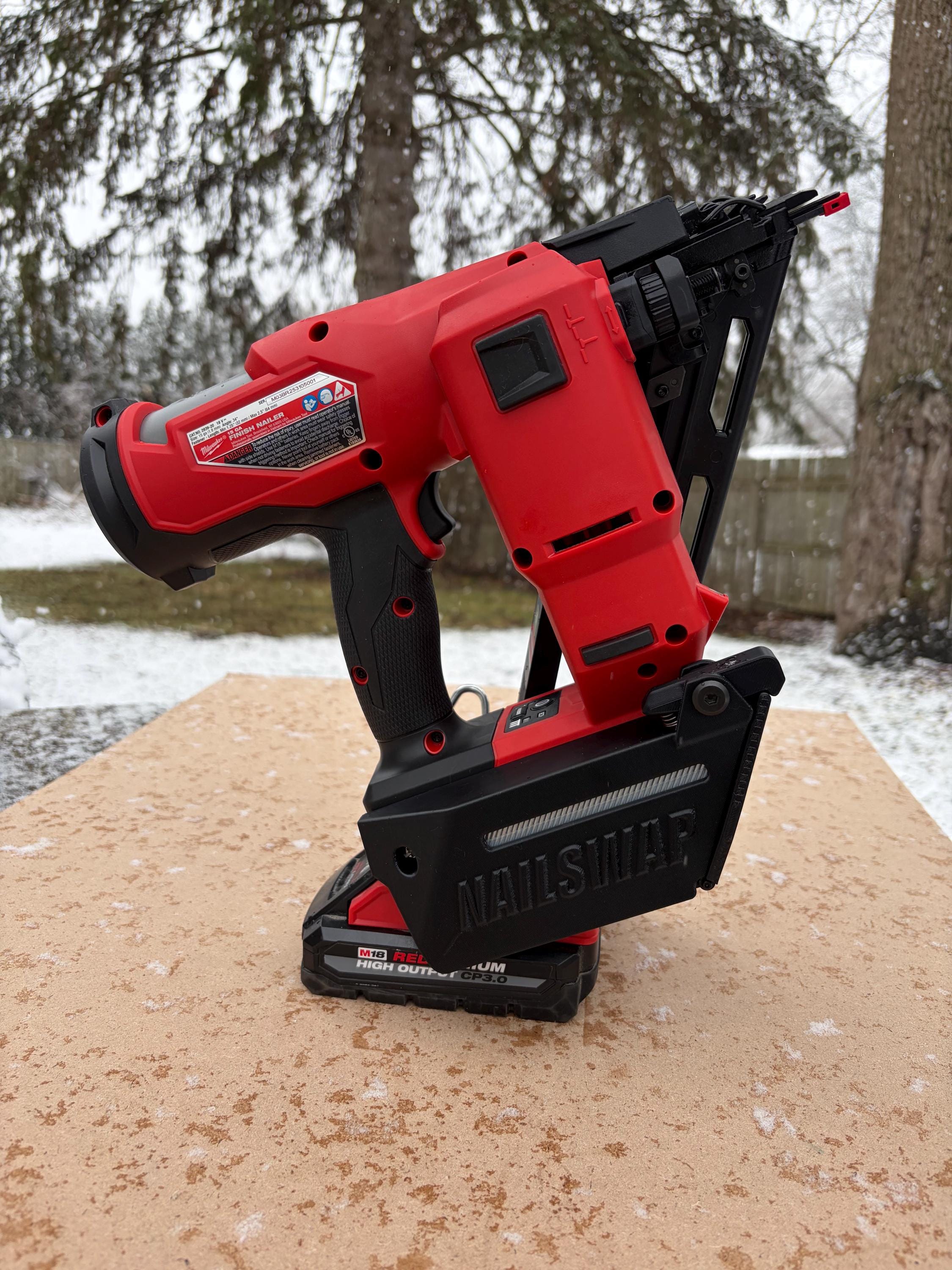 NAILSWAP Spare Nail Compartment for Milwaukee M18 15 Ga. Angled Finish Nailer